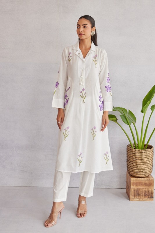 Lavender White Floral Set