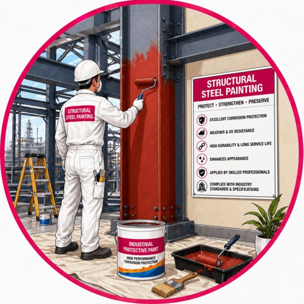 Structural steel painting in Vadodara