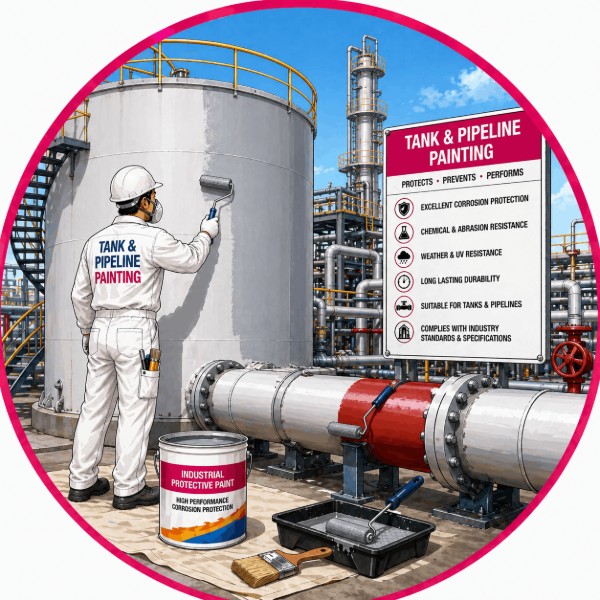 Tank and pipeline painting in Vadodara